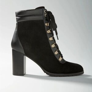 SEND OFFERS Combat Boot White House Black Market Mid-Heel